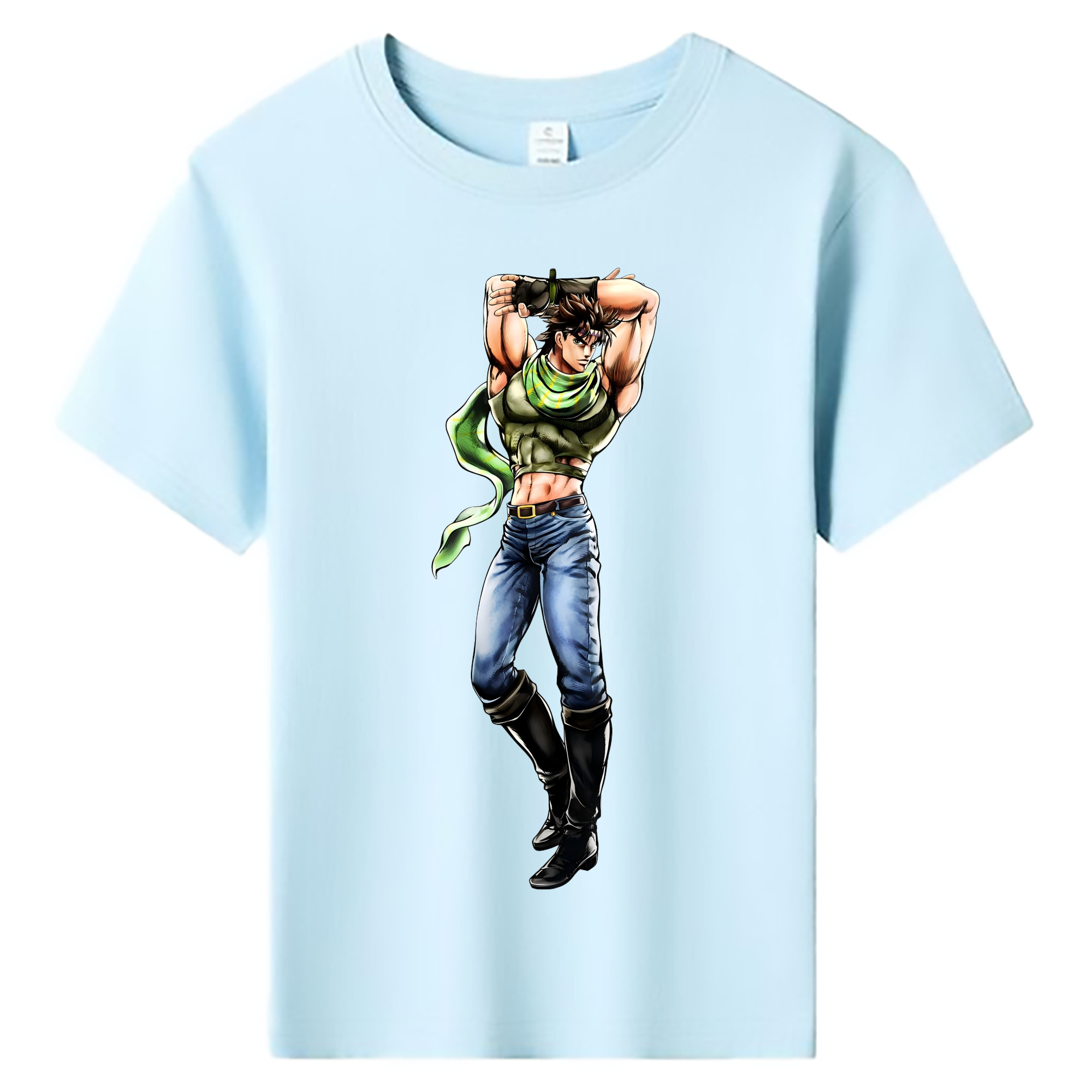 （画像用） ジョジョの奇妙な冒険 ジョセフ?ジョースター JoJo's Bizarre Adventure Joseph Joestar 綿100％キッズTシャツ（フロントプリント）